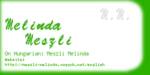 melinda meszli business card